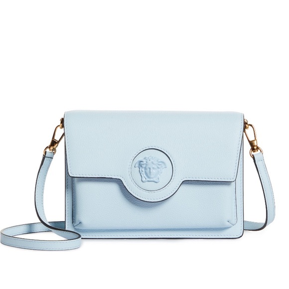 Versace Handbags - 🖤SOLD🖤 Versace light blue ‘La Medusa’ shoulder bag NWT